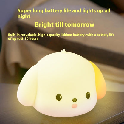 Adorable Multicolor Puppy Dog Bedtime Lamp