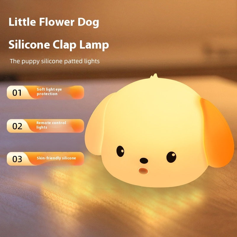 Adorable Multicolor Puppy Dog Bedtime Lamp